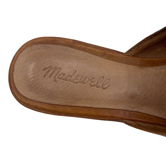 Madewell Brown Leather Pointed-Toe Mules Size 8.5 - Picture 2 of 7